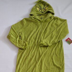 Dr Seuss Grinch Fleece Hooded Unisex Adult Long Sleeve size xxl
